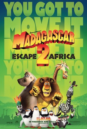 Madagaskar 2 Afrika film afişi